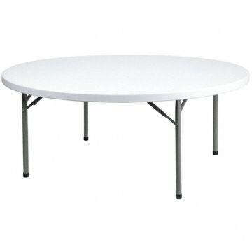 Wh 72Rnd Plastic Fold Table