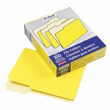 Letter File Folders Yellow PK100