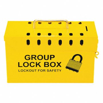 Group Lockout Box Yellow 10 in W