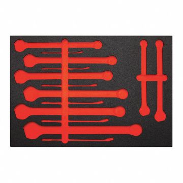 Black/Red Tool Storage Foam Inserts Poly