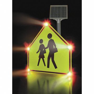 LED School Zone Sign Aluminum 30 x 30