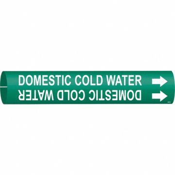 Pipe Marker Domestic Cold Water 7/8in H