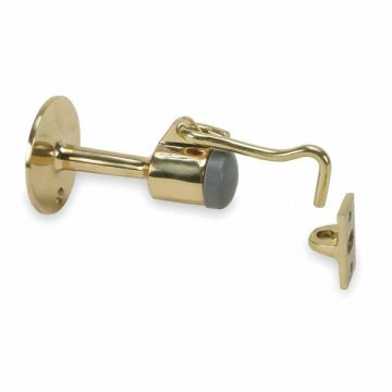 Hook-Style Door Holder 2 In Bright Brass