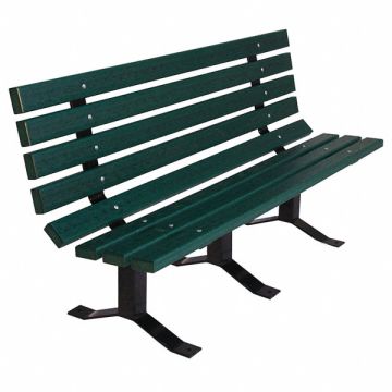 Outdoor Bench 72 in L Green Rcycld