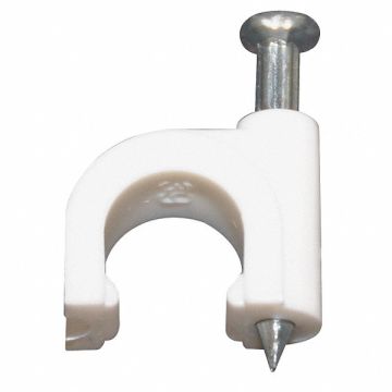 Cable Staple Nail 1/4In White PK100