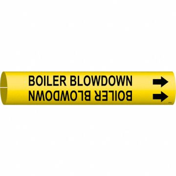 Pipe Marker Boiler Blow Down 2in H 2in W