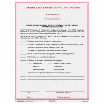 Evaluation Form Reg Compliance PK50