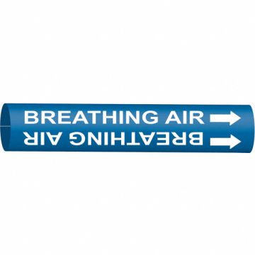 Pipe Marker Breathing Air 10in H 24in W