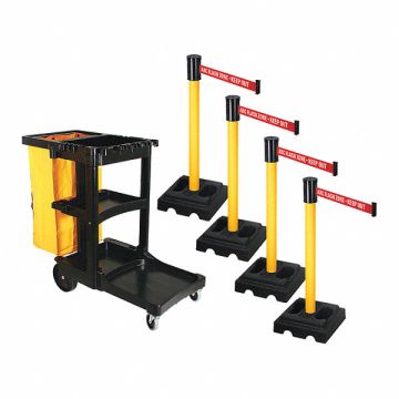Barrier Systems Post Yellow 14 ft Belt
