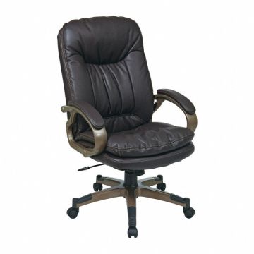 Desk Chair Lthr Espresso 19-22 Seat Ht