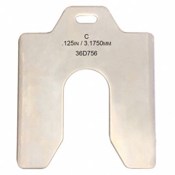 Slotted Shim 4x4 Inx0.125In PK5