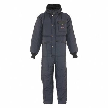 Coverall Suit With Hood Navy Large