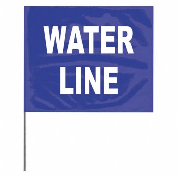 Marking Flag Blue Water Line PVC PK100