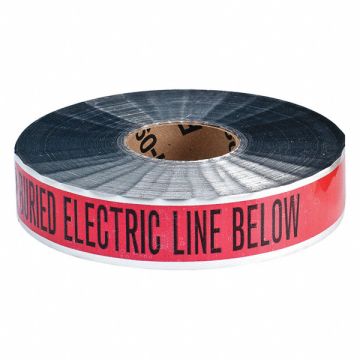Detectble Underground Tape Rd/Blk 1000ft
