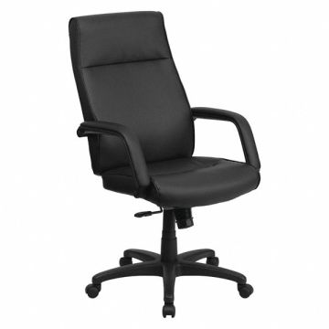 Executive Chair Black Seat Leather Back