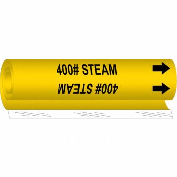 Pipe Marker 400# Steam 8 in H 8 in W