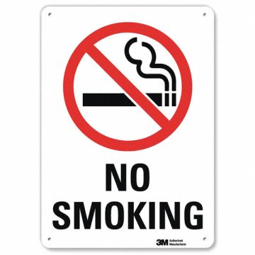 No Smoking Sign 10 inx7 in Aluminum