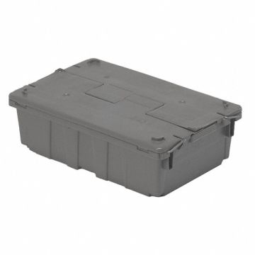 Attached Lid Container 0.8 cu ft Gray