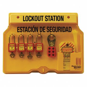 Lockout Station Filled 4 Locks Keyed Dff
