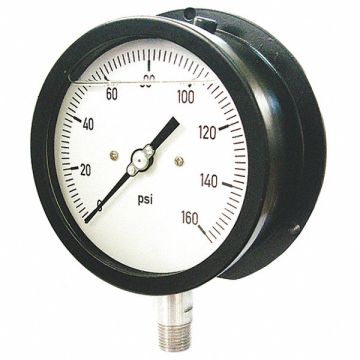 Pressure Gauge 0.1 psi Grad Black