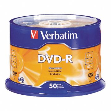 DVD-R Disc 4.70 GB 120 min 16x PK50