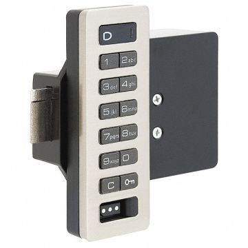 Electronic Lock Brushed Nickel 12 Button