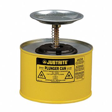 Plunger Can 1/2 gal Steel Yellow