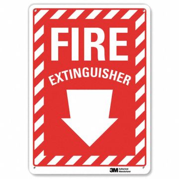 Fire Extinguisher Sign 10inx7in Aluminum