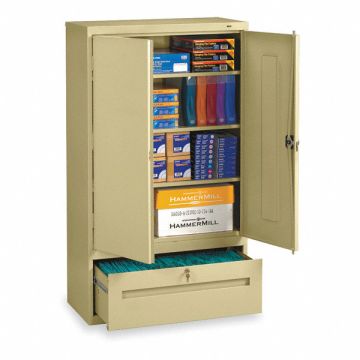 Lateral File Drawer Cabinet 3 Shelf Sand