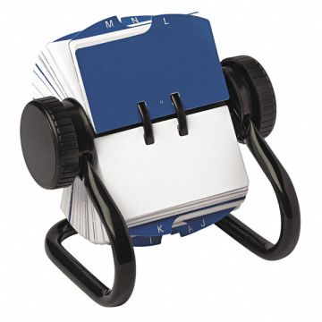 Open Rotary Card File 250 Card Black