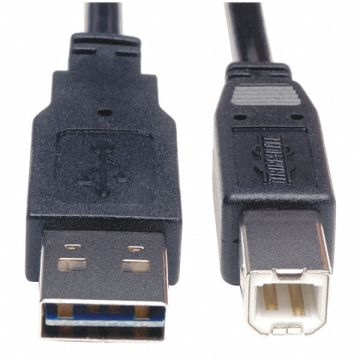Reversible USB Cable Black 10 ft.