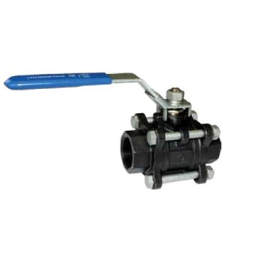 Valve, Ball, 3PC Floating, 1/2", 800#, FNPT, FB, A105/SS316/RPTFE, Lever Op.