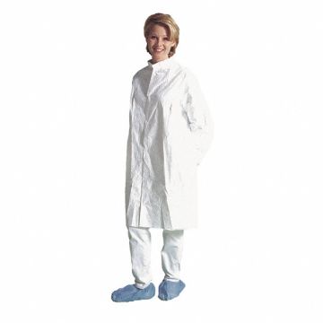 D1431 Cleanroom Frock White Snaps 3XL PK30