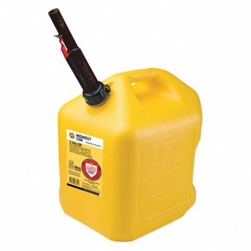 Diesel Fuel Can 5 gal Self Yellow HDPE