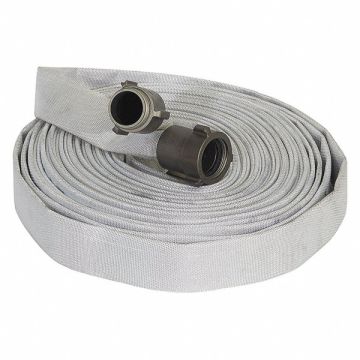 Fire Hose 100 ft White Polyester