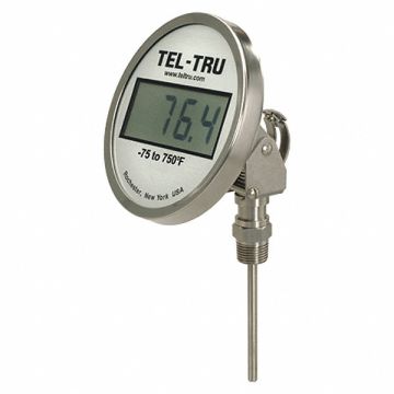 Digital Dial Thermometer 4 Stem L SS