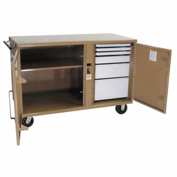 Mobile Cabinet Bench Steel 54-1/4 W 26 D