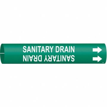 Pipe Mrkr Sanitary Drain 7/8in H 7/8in W