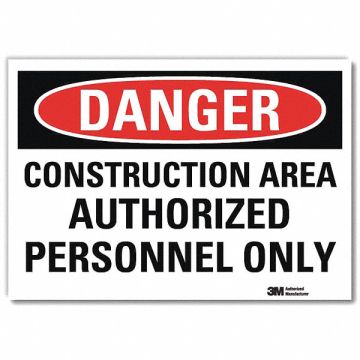 K3080 Danger Sign 7 in x 10 in Rflct Sheeting