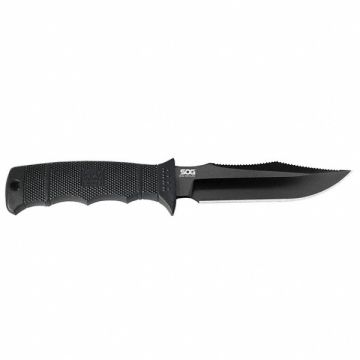 Fixed Blade Knife Black Steel Straight