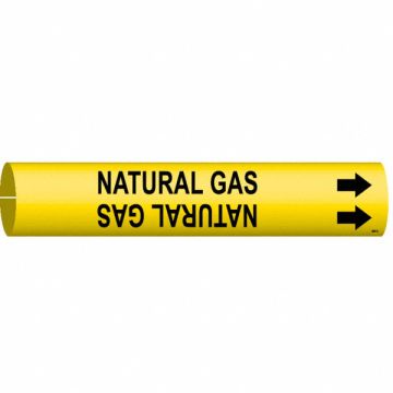 Pipe Marker Natural Gas 2 in H 2 in W