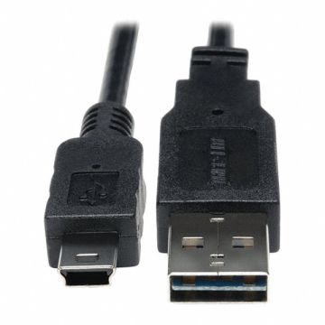 USB Reversible 2.0 Cable 5 Pin Mini 6in