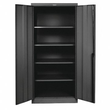 Storage Cabinet 72 x48 x18 Black 4Shlv