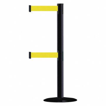 D0016 Barrier Post w/ Belt 7-1/2 ft L Yellow