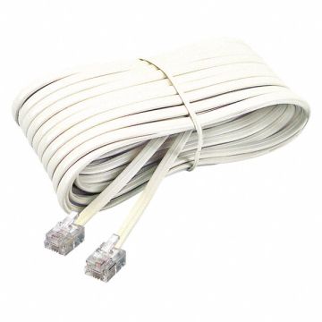 Telephone Extension Cord 25 ft Ivory