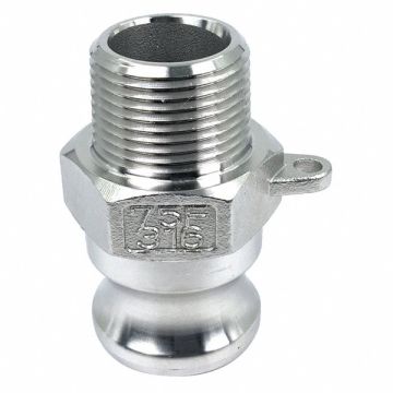 Cam and Groove Adapter 3/4 316 SS