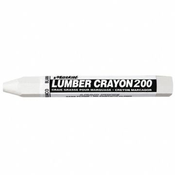Lumber Crayon White 1/2 Size PK12