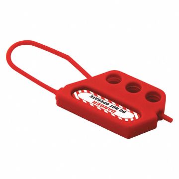 Lockout Hasp Red 4 in L Nylon
