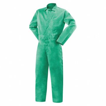 K7365 Cotton Coveralls Flame Resist Green M