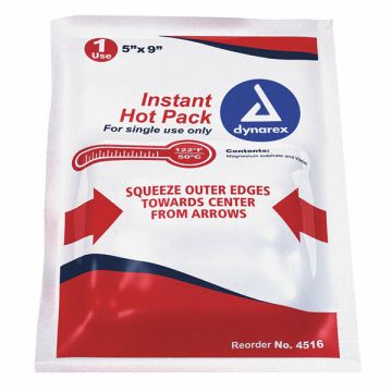 Instant Hot Packs White 5inL x 9inW PK24